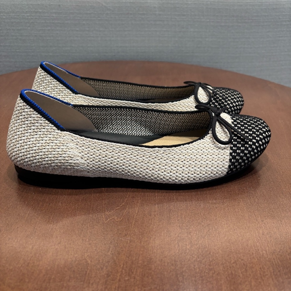 Rothy's Black & White Tweed Ballet Flats - Picture 8 of 15